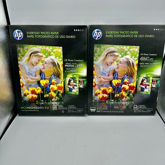 HP Printer Photo Paper Q8723A Glossy 2 Packages Of 50 Sheets Inkjet Germany New